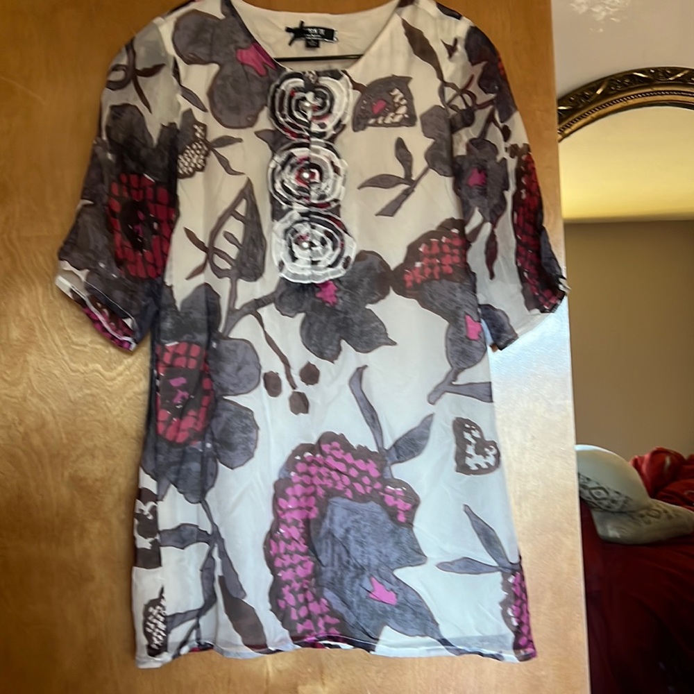 Fumblin Foe Silk Tunic Top Size S